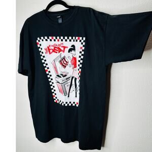 The English Beat Black Short Sleeve Black White Red Graphic Tee XL